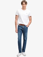 Blå - Superdry Vintage Slim Jeans med lige ben - Billede 3 af 7