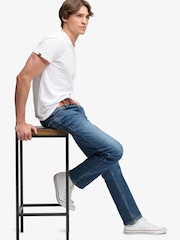 Blå - Superdry Vintage Slim Jeans med lige ben - Billede 5 af 7