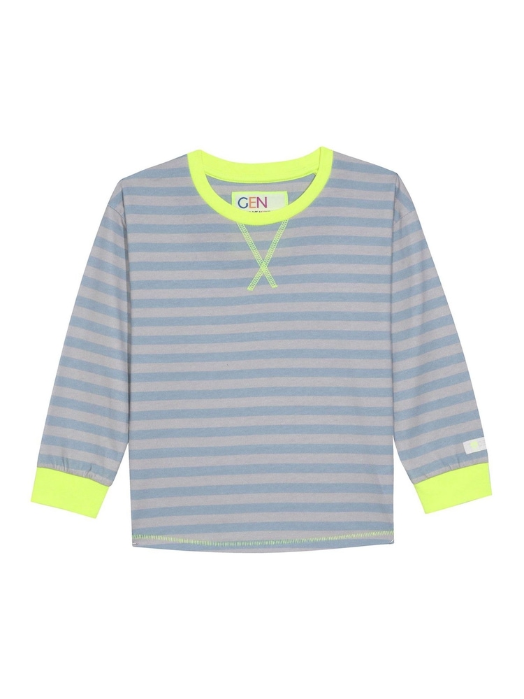 GEN Blue Long Sleeve T-Shirts 2 Pack - Image 2 of 3 GEN Blue Long Sleeve T-Shirts 2 Pack - Image 2 of 3