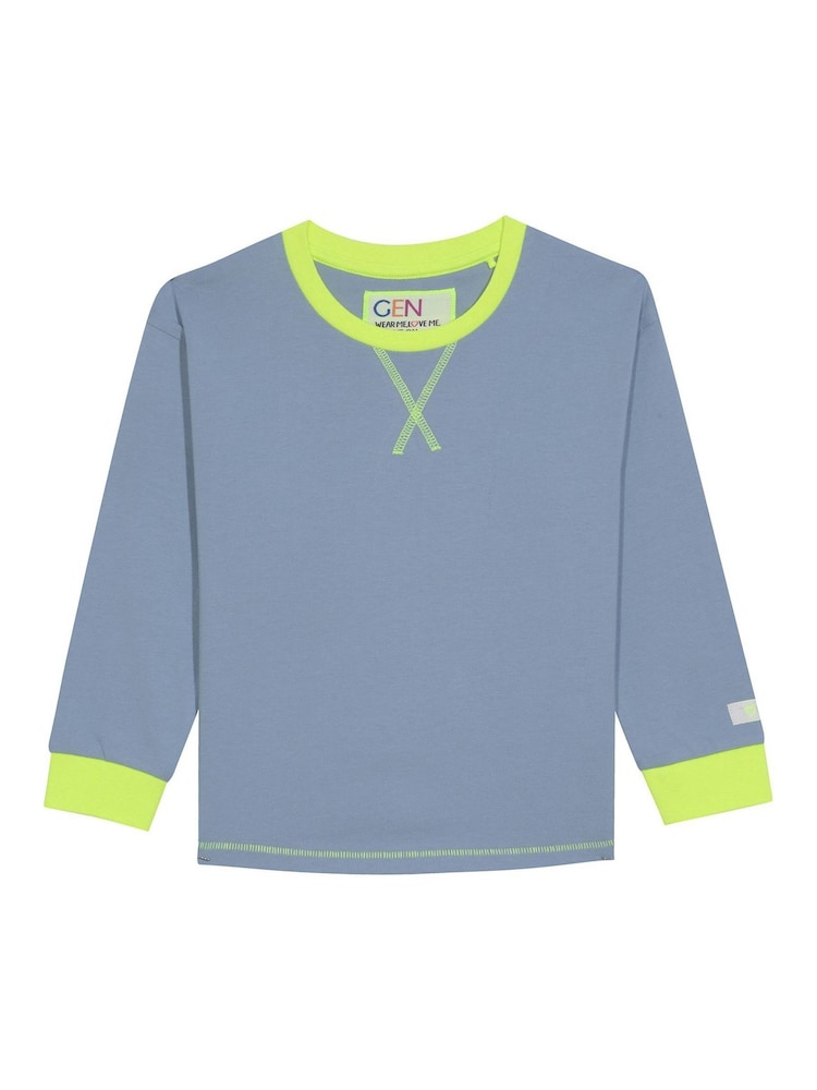 GEN Blue Long Sleeve T-Shirts 2 Pack - Image 3 of 3 GEN Blue Long Sleeve T-Shirts 2 Pack - Image 3 of 3