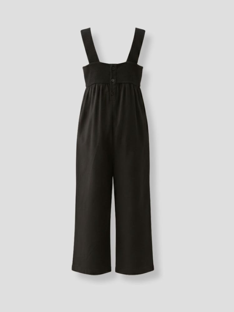 Angel & Rocket Black Illiana Crochet Linen Jumpsuit - Image 5 of 5 Angel & Rocket Black Illiana Crochet Linen Jumpsuit - Image 5 of 5
