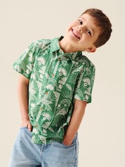 Angel & Rocket Green Alfie Palm Print Shirt - Image 5 of 6