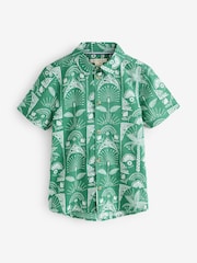 Angel & Rocket Green Alfie Palm Print Shirt - Image 6 of 6