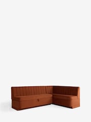 Soft Velvet Rust Brown Anderson Storage Right Hand Corner Dining Bench - Image 11 of 12