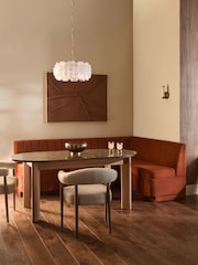 Soft Velvet Rust Brown Anderson Storage Right Hand Corner Dining Bench - Image 4 of 12