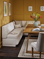 Tailored Chenille Oyster Anderson Storage Right Hand Corner Dining Bench - Image 1 of 12