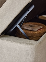 Tailored Chenille Oyster Anderson Storage Right Hand Corner Dining Bench - Image 4 of 12