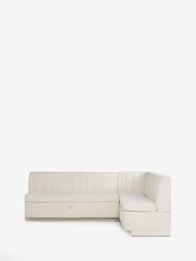 Tailored Chenille Oyster Anderson Storage Right Hand Corner Dining Bench - Image 8 of 12