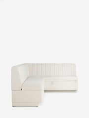 Tailored Chenille Oyster Anderson Storage Right Hand Corner Dining Bench - Image 9 of 12