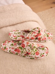 Laura Ashley Pink Romilly Floral Open Toe Slippers - Image 3 of 9