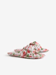 Laura Ashley Pink Romilly Floral Open Toe Slippers - Image 5 of 9