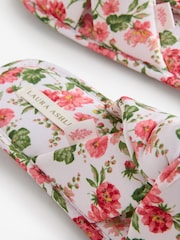 Laura Ashley Pink Romilly Floral Open Toe Slippers - Image 9 of 9