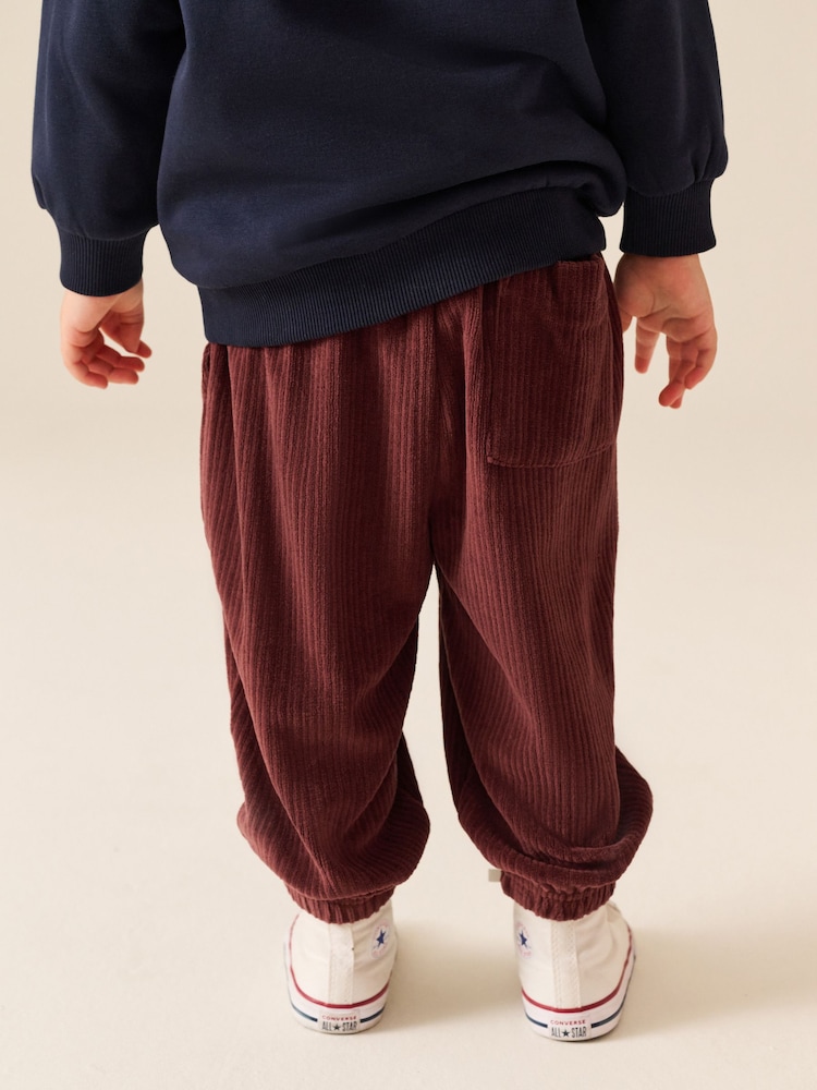 Burgunderrot - Cord-Jogginghose mit Bündchen (3M.–7J.) - Bild 2 von 4