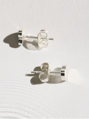 Silver Tone Stainless Steel Waterproof Heart Stud Earrings - Image 3 of 3