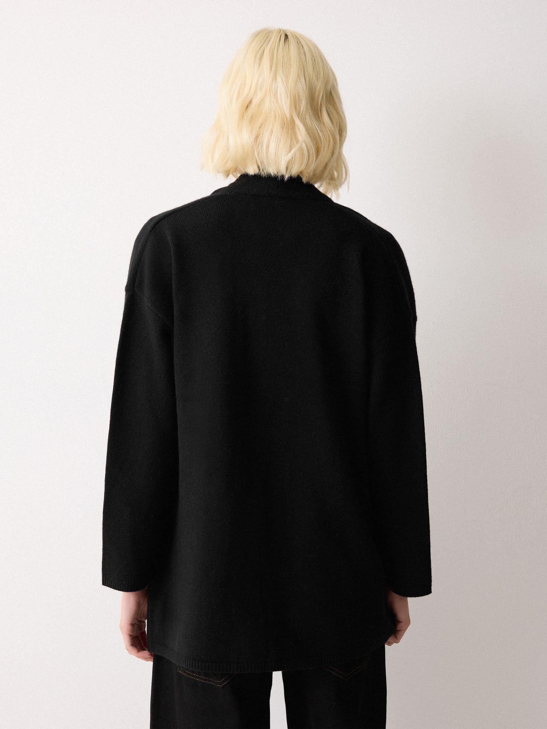 Buy Jigsaw Black Blend Relaxed Cardigan from Next USA