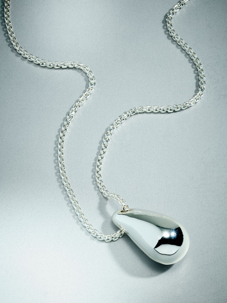 Sterling Silver Plated Long Pendant Necklace - Image 2 of 3