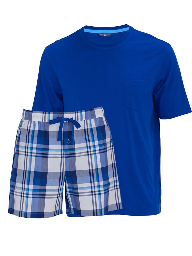 Cyberjammies Blue Jersey Top & Checks Shorts Set - Image 4 of 4 Cyberjammies Blue Jersey Top & Checks Shorts Set - Image 4 of 4