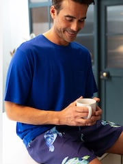 Cyberjammies Blue Jersey Top and Print Shorts Set - Image 3 of 4