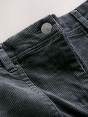 Grey Straight Cargo Cord Trousers with Modal - Image 5 of 6