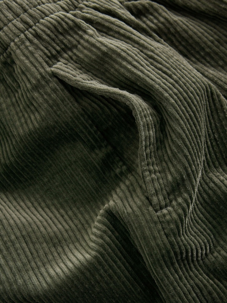 Khaki Green Wide Leg Soft Cord Trousers - Image 8 of 8 Khaki Green Wide Leg Soft Cord Trousers - Image 8 of 8