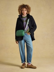 Joules Sadie Black Longline Button Through Fleece Jacket - Image 5 of 9
