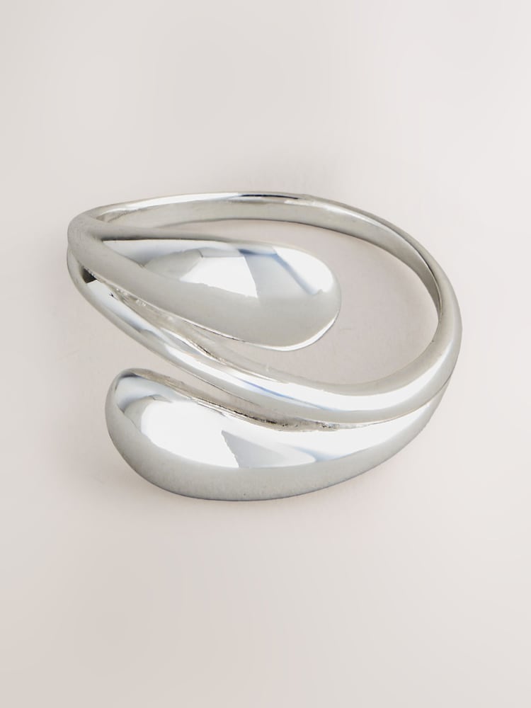 Sterling Silver Plated Wrap Ring - Image 1 of 5 Sterling Silver Plated Wrap Ring - Image 1 of 5