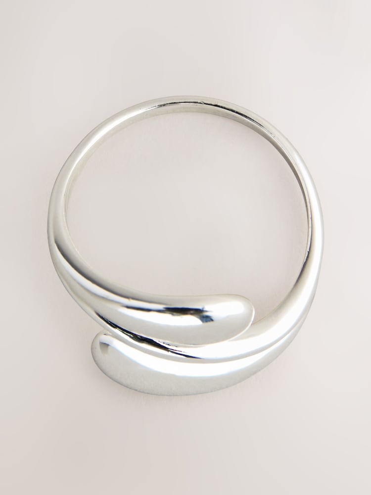 Sterling Silver Plated Wrap Ring - Image 2 of 5 Sterling Silver Plated Wrap Ring - Image 2 of 5