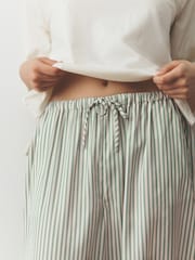 Sage Green Stripe Balloon Trousers Pyjamas - Image 5 of 9