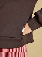 Joules Chocolate Brown Super Soft Hoodie - Image 7 of 8