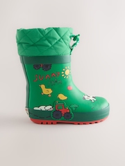 Green Farm Cuff Welly Wellies - Image 2 of 5