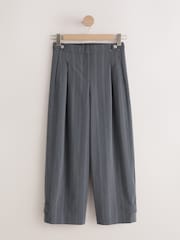 Raya diplomática gris - Barrel Leg Trousers with Button Hem - Imagen 6 de 6