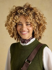 Joules Holly Khaki Green Knitted Vest - Image 4 of 8