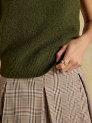 Joules Holly Khaki Green Knitted Vest - Image 6 of 8