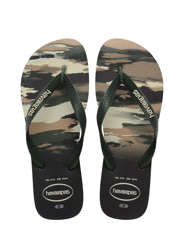 Havaianas Black Top Camu Flip Flops - Image 1 of 6