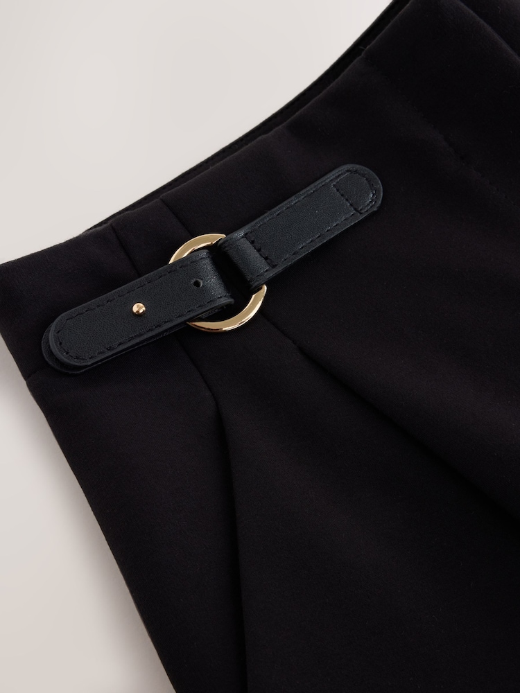 Black N. Premium Heavyweight Ponte Barrel Leg Trousers - Image 2 of 3
