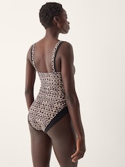 Monsoon Black Arti Heart Print Swimsuit - Image 2 of 4
