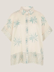 Monsoon Blue Tashie Sun Print Oversized Shirt - Image 6 of 6