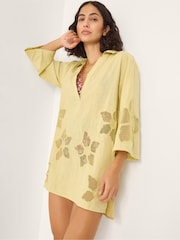 Monsoon Green Joanna Cutwork Beach Shirt - Image 1 of 6