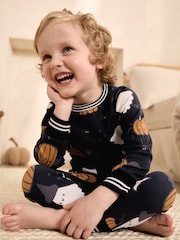Black Ghost Halloween Pyjamas (9mths-12yrs) - Image 1 of 4