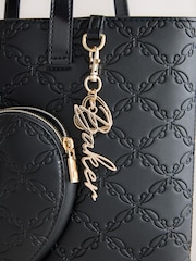 Baker by Ted Baker Back to School Black Embossed Heart Tote Bag - Imagem 7 de 8
