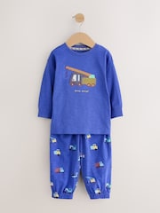 Brown/Yellow/Blue Diggers Oversized Pyjamas 3 Pack (9mths-8yrs) - Image 3 of 7