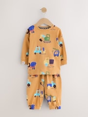 Brown/Yellow/Blue Diggers Oversized Pyjamas 3 Pack (9mths-8yrs) - Image 4 of 7