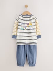 Brown/Yellow/Blue Diggers Oversized Pyjamas 3 Pack (9mths-8yrs) - Image 5 of 7