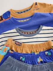 Brown/Yellow/Blue Diggers Oversized Pyjamas 3 Pack (9mths-8yrs) - Image 6 of 7