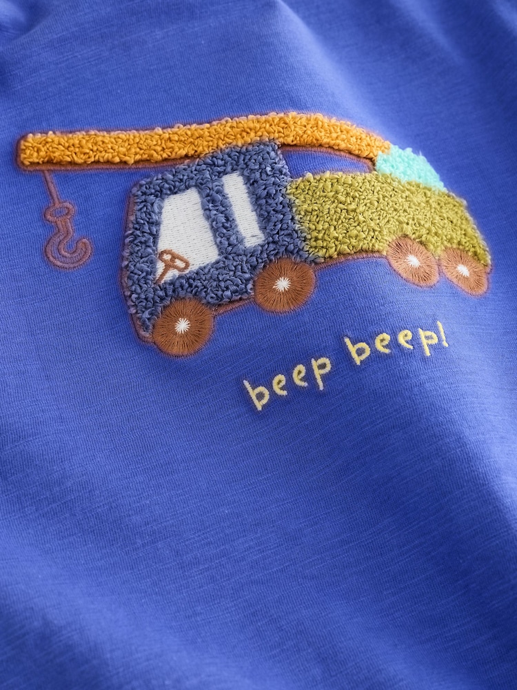 Brown/Yellow/Blue Diggers Oversized Pyjamas 3 Pack (9mths-8yrs) - Image 7 of 7