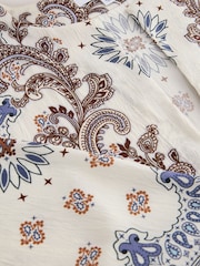 Blue Paisley Tie Waist Maxi Kimono Dress - Image 8 of 8