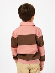GEN Pink Placket Stripe Rugby Polo Shirt - Image 2 of 7
