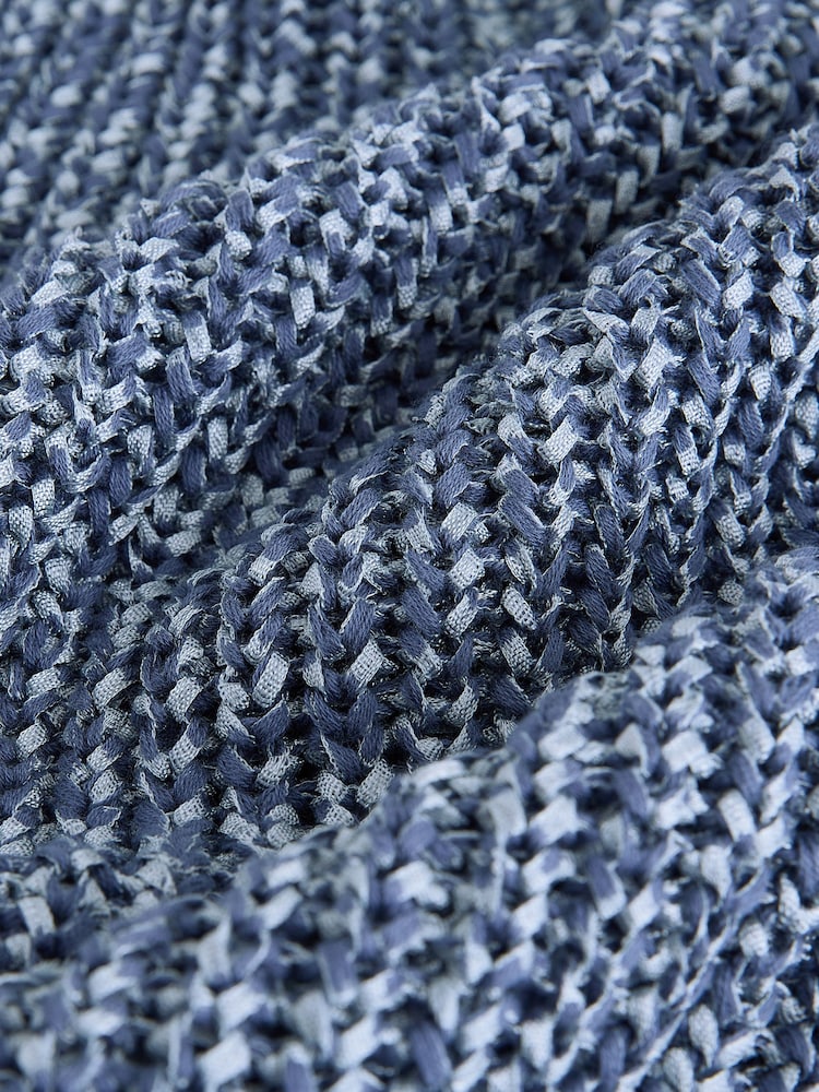 Denim Blue Open Knitted Tank Top - Image 8 of 8