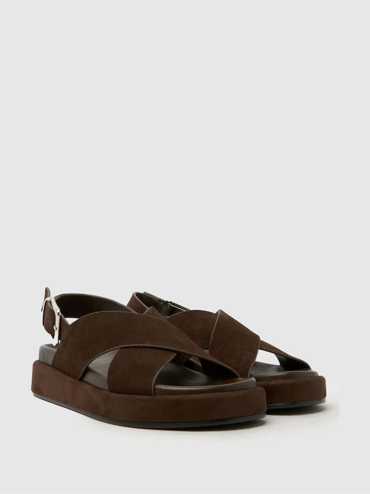 Schuh Brown Tennessee Leather Sandal - Image 2 of 4 Schuh Brown Tennessee Leather Sandal - Image 2 of 4