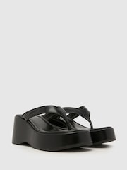 Schuh Black Tonio Chunky Toe Post Sandal - Image 2 of 4